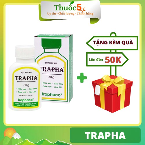 [GIÁ GỐC] Trapha - Giúp khử mùi, làm thơm, giảm nguyên nhân gây mùi (Hộp 30g)