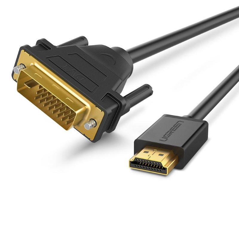 Ugreen 10165 12m màu đen cáp chuyển đổi hdmi sang dvi 24+1 thuần đồng hd106