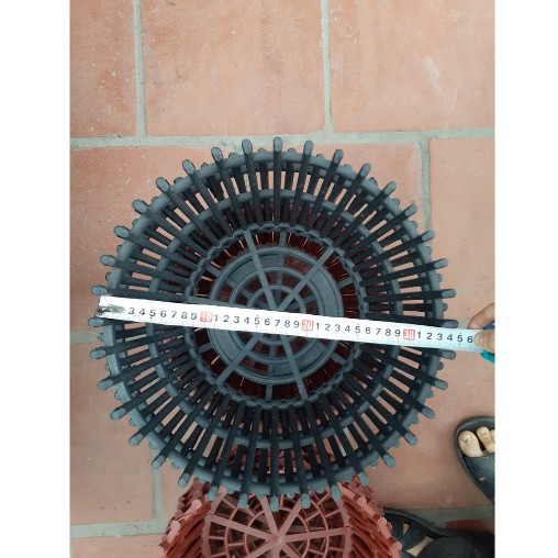 Bộ 5 chậu nhựa giả gỗ trồng lân phi 35