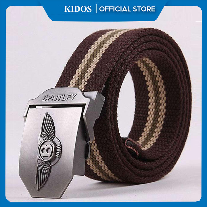 Thắt lưng vải nam cao cấp U886 mặt khóa BFNTLFY thép hợp kim không ghỉ cao cấp bền màu, dây lưng  vải dù chắc chắn