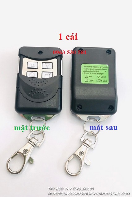 Tay remote cửa cuốn mã gạt sóng 433 mhz
