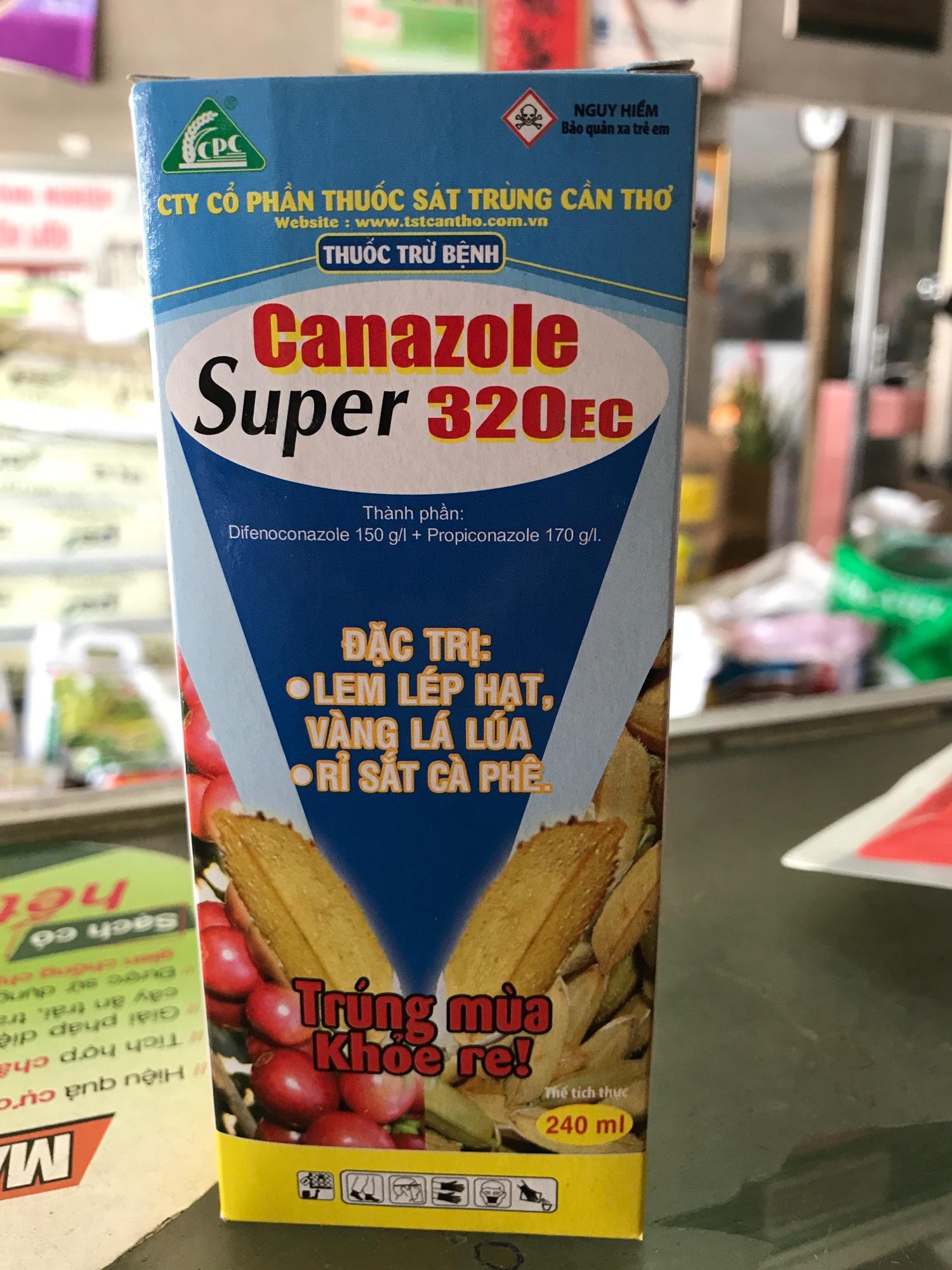 Trừ bệnh Vàng lá, Lem Lép Hạt Lúa Canazole super 320EC chai 240ml