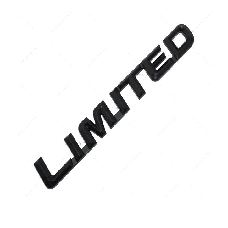 Tem decal chữ kim loại Limited nghiêng