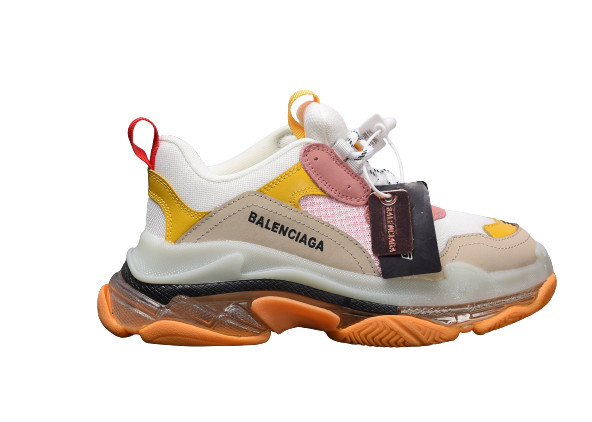 Giày Thể Thao Nam Nữ Giày Sneaker Đế Khí Màu Hồng Vàng