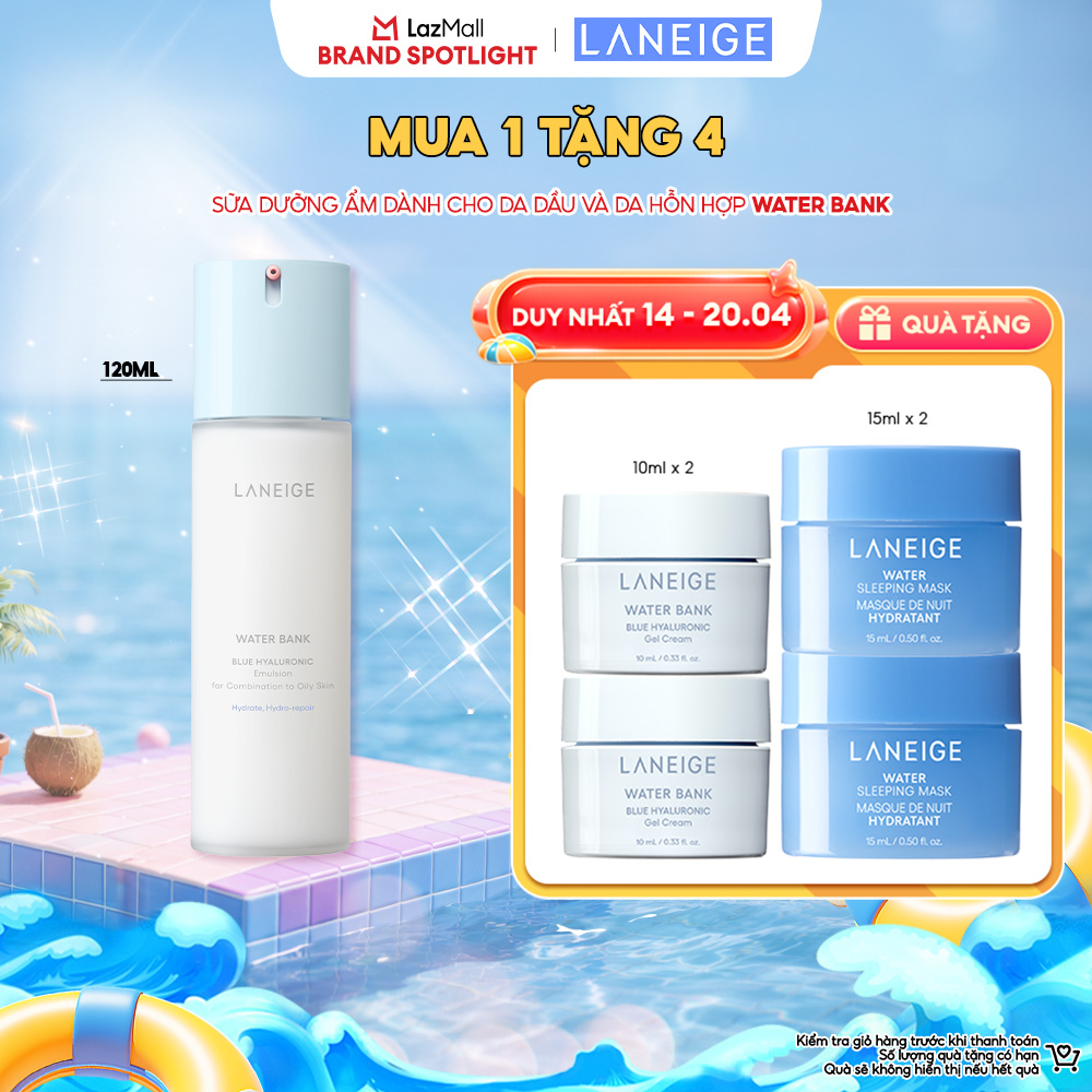Sữa Dưỡng Phục Hồi Và Cân Bằng Độ Ẩm Chuyên Sâu Laneige Water Bank Blue HA Emulsion Oily 120ML