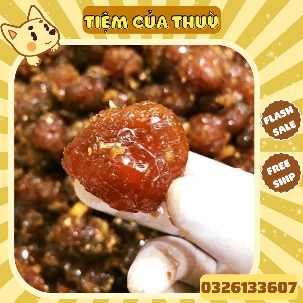 500g ô mai mận dẻo khía xào gừng, ô mai - mứt tết, đồ ăn vặt