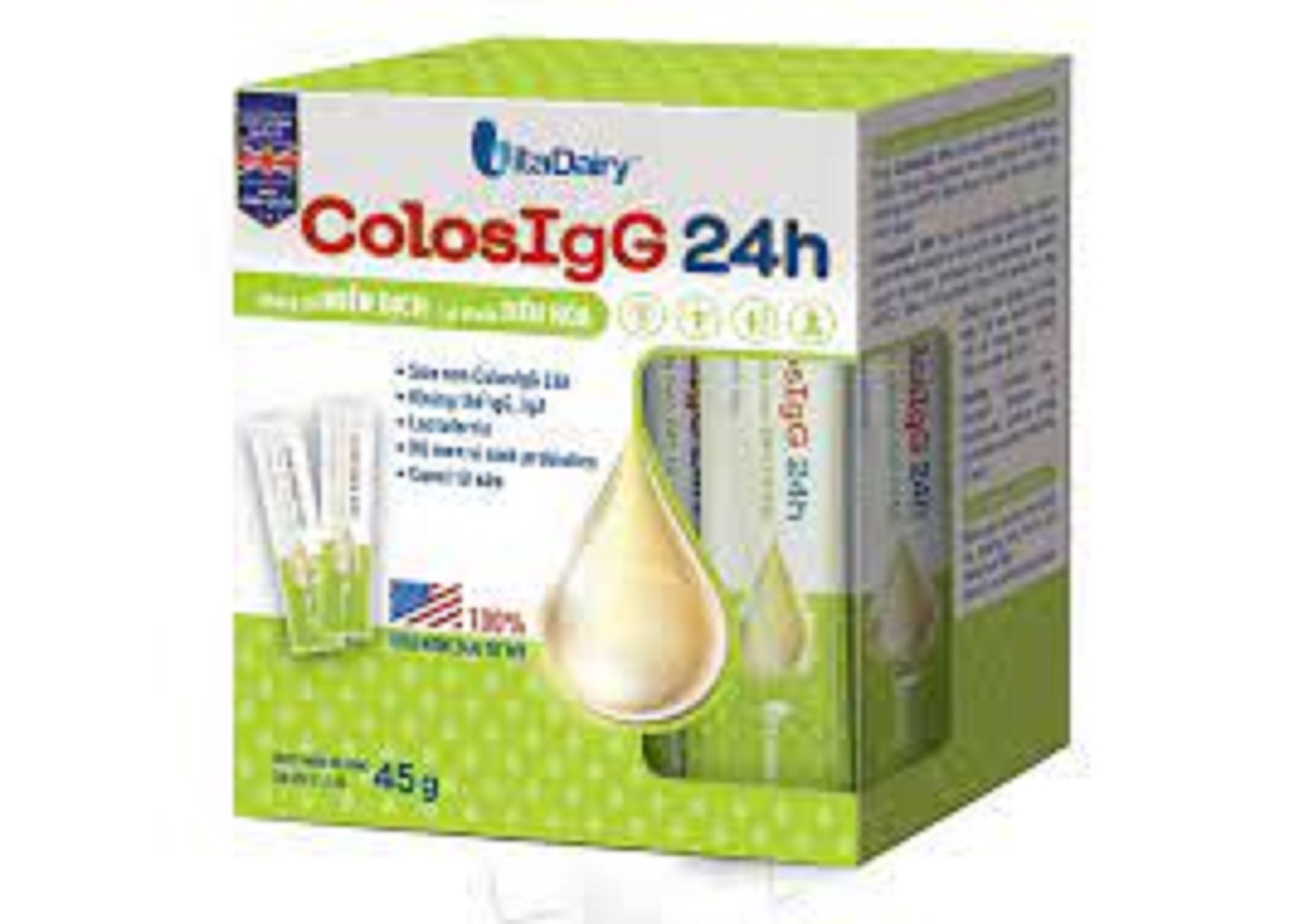 Sữa non colos igg 24h 45g - hộp 30 gói