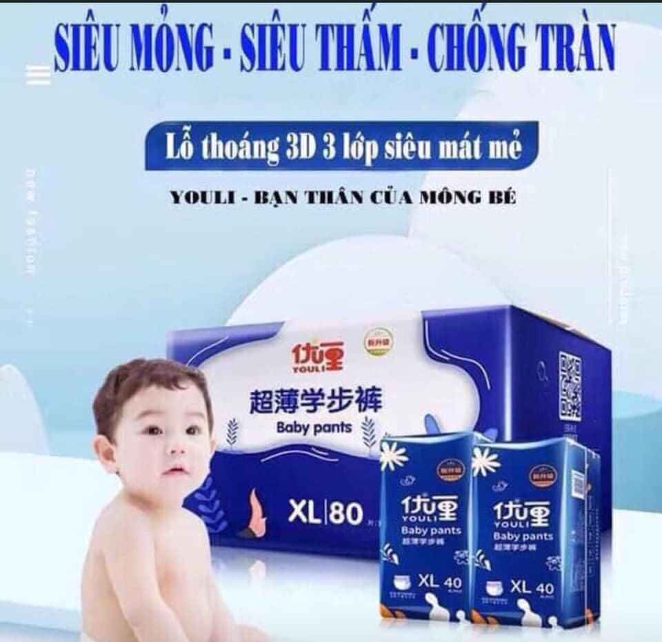 Bỉm Youli Xanh S112/M96-88/L84/XL80/XXL72