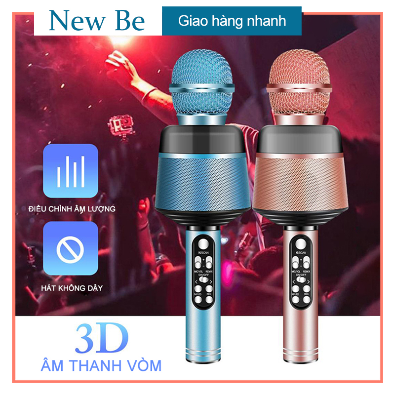 Micro Bluetooth Hát Karaoke Không Dây Đa Năng, Nghe Nhạc Cực Hay,karaoke gia đình Âm thanh nổi 3D, Mic Bắt Giọng Rất Tốt, Hỗ Trợ Kết Nối USB, Thẻ Nhớ, Cổng 3.5, bluetooth, Nhiều Màu Sắc