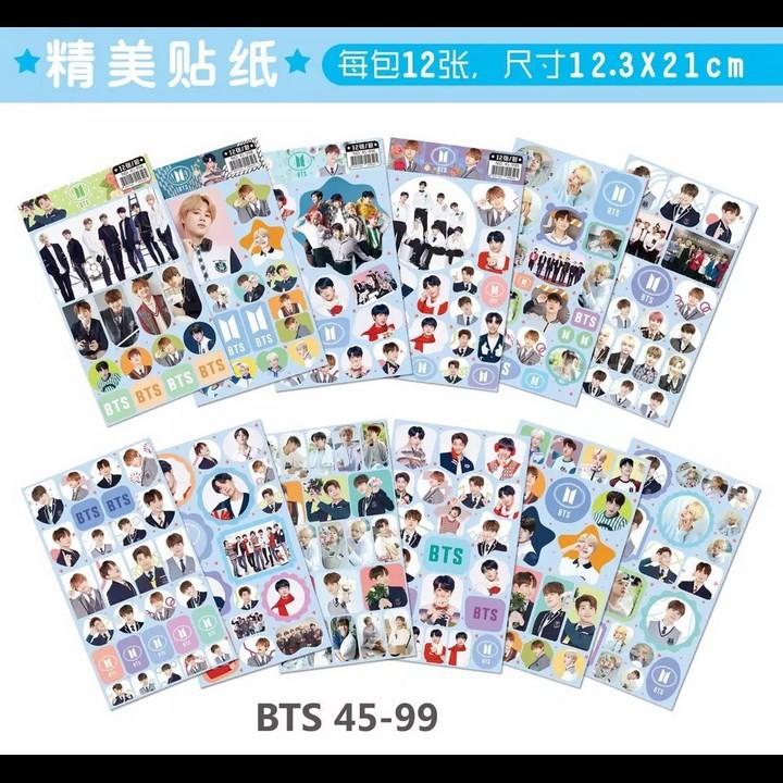 Set ảnh dán 10 tờ ảnh dán BTS Blackpink sticker