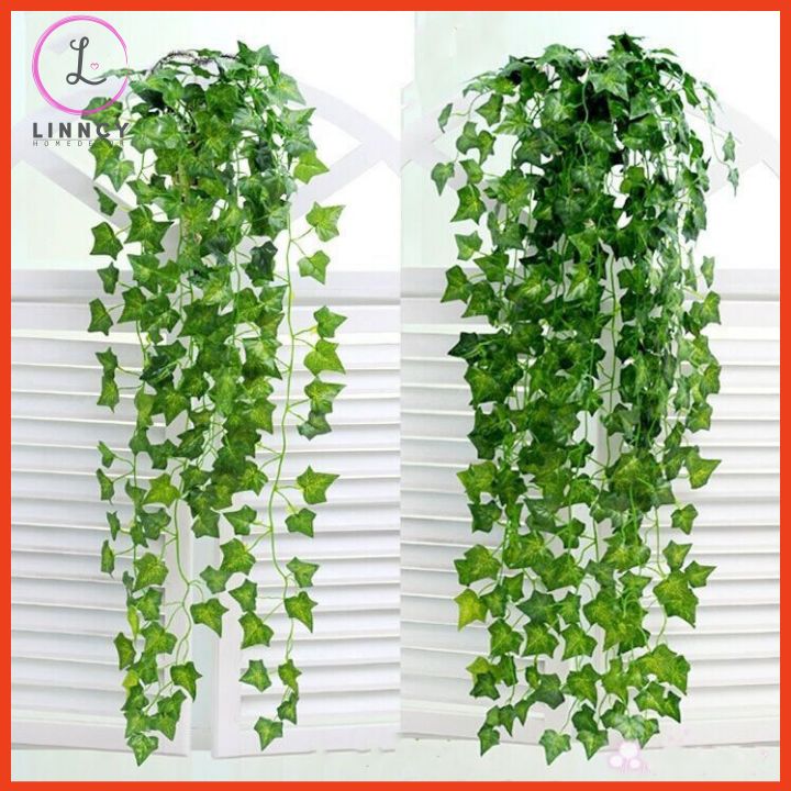 Giỏ lá thường xuân nhân tạo dài 80cm trang trí nhà cửa, cửa hàng, văn phòng, lớp học