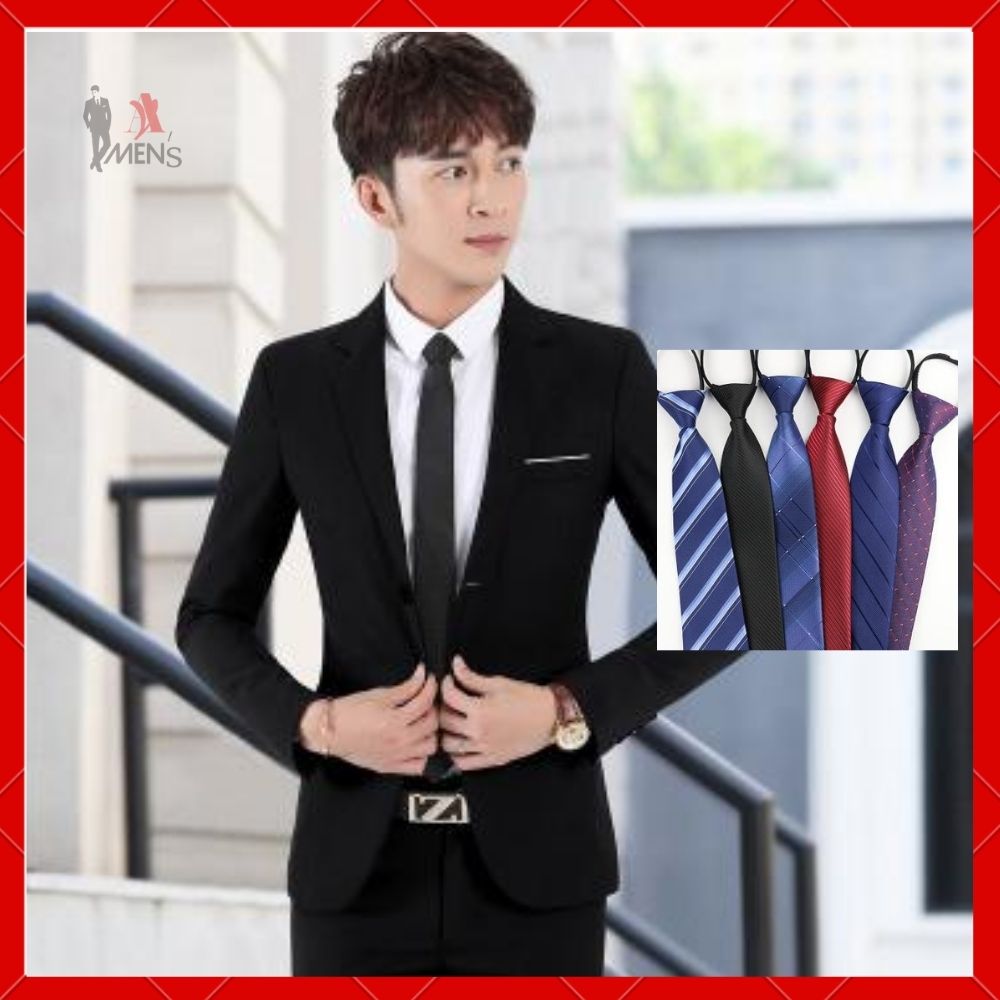 Cà vạt nam thắt sẵn trẻ trung cao cấp