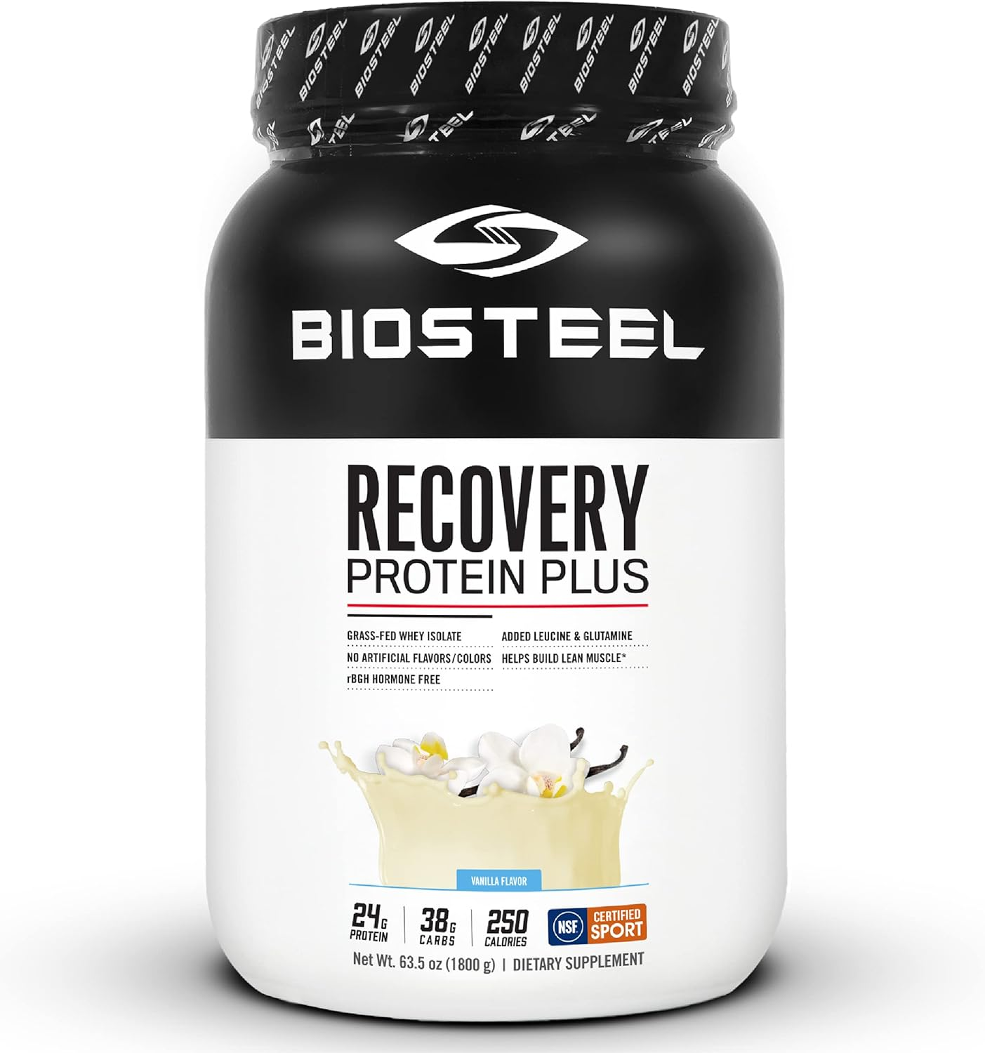 Grass-Fed Recovery Protein Plus Natural Sweetener Certified Nsf Sport 1.8kg 4lb: Biosteel