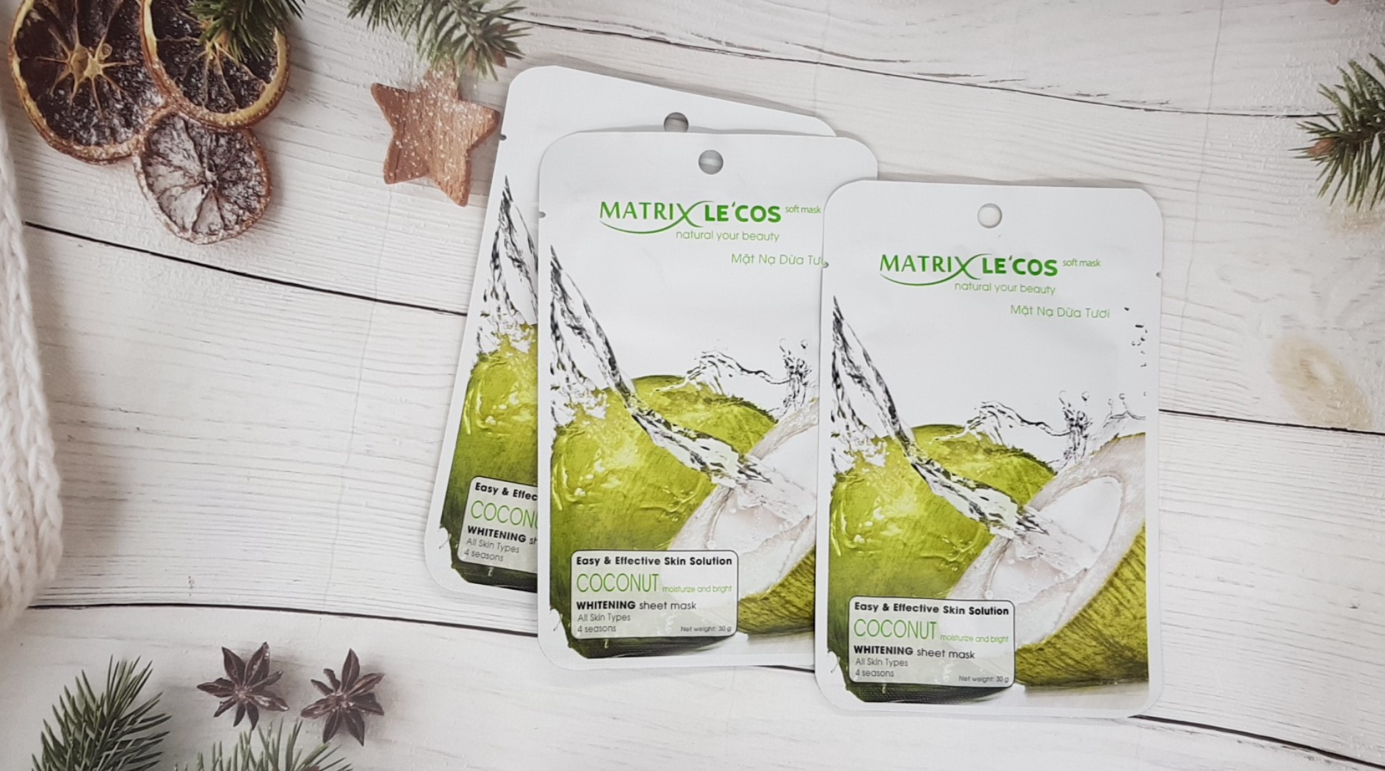 Mặt nạ dừa tươi matrix le'cos