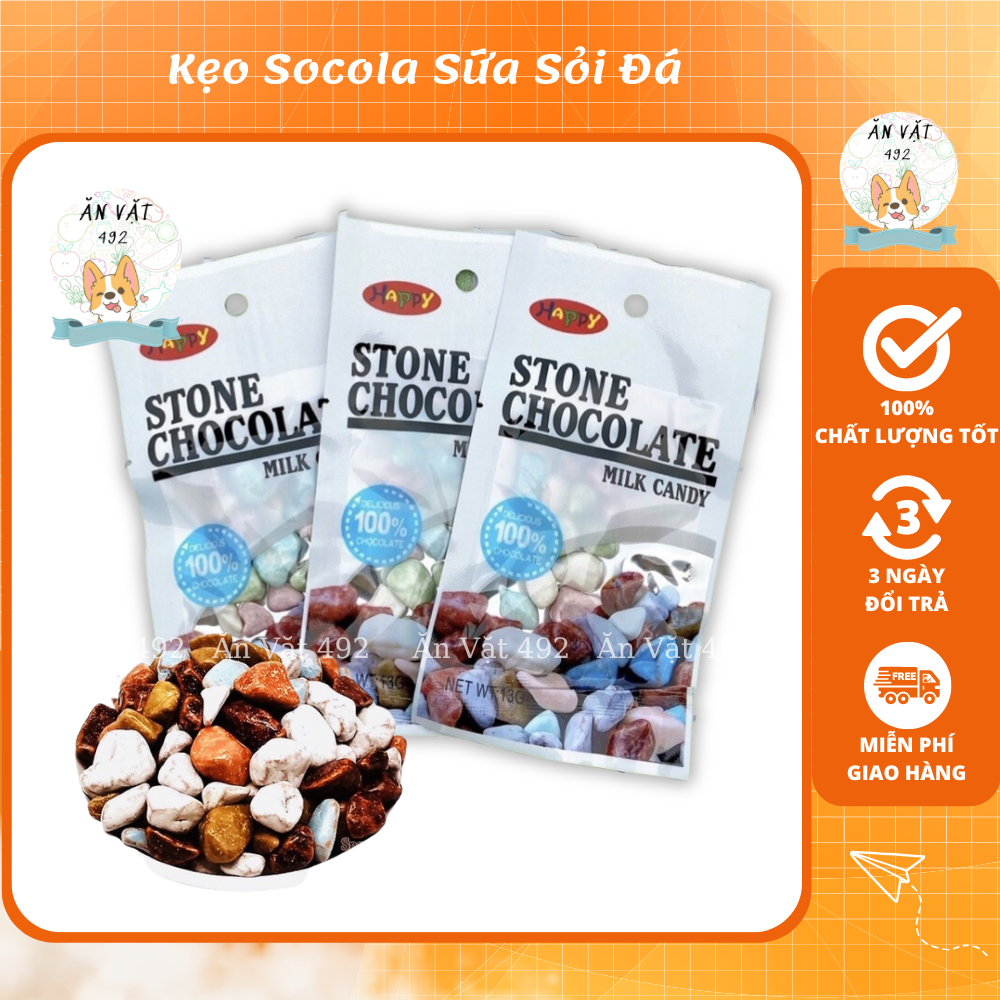 Kẹo socola sữa sỏi đá 13g - ăn vặt 492