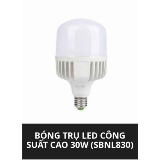 Bóng led trụ công suất cao SBNL830 Duhal 30W/ Ánh sáng trắng