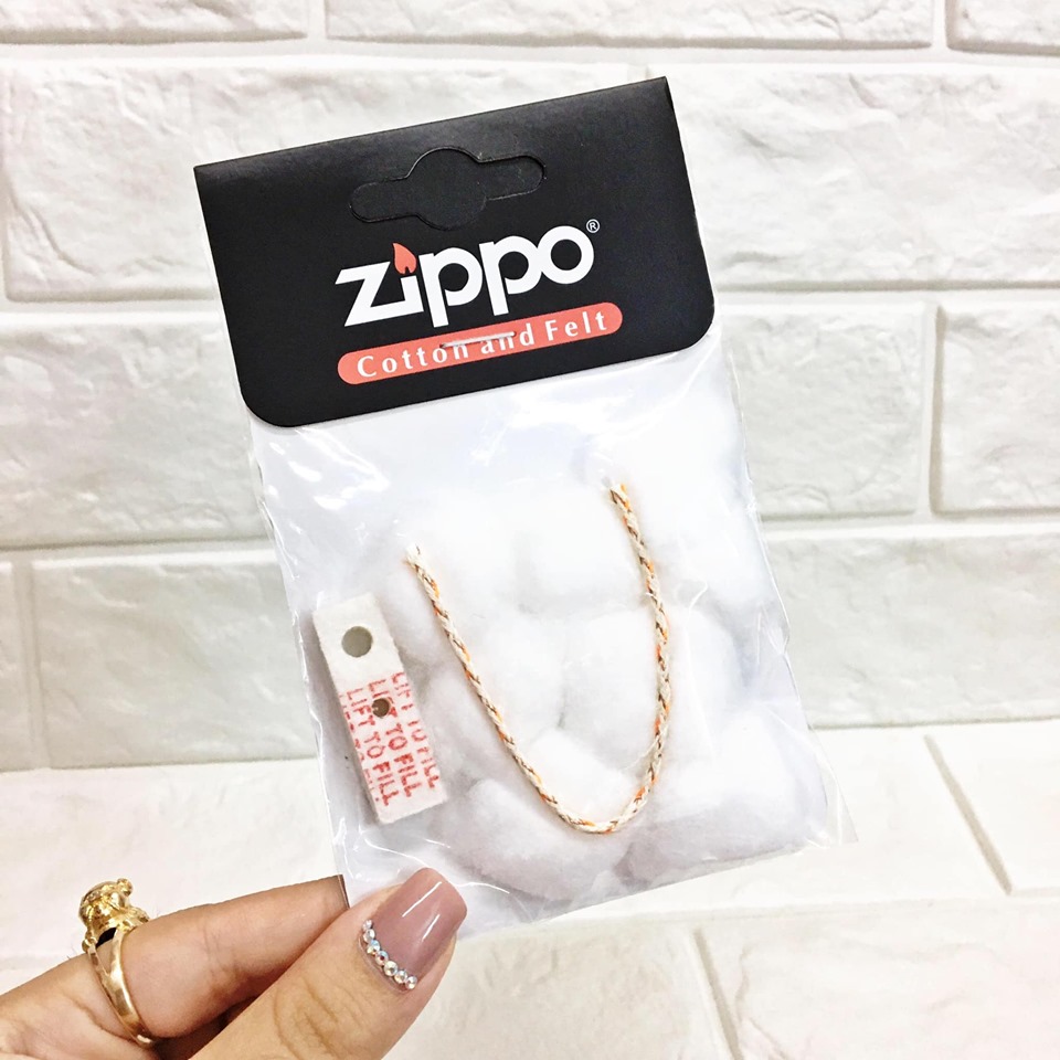 [HCM]Phụ Kiện SET Bông Gòn Zippo ( Kèm Chặn Xăng Và Bấc)