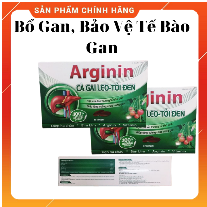 Arginin Chứa Cà Gai Leo, Tỏi Đen Viên Uống Bổ Gan, Mát Gan Tăng Cường Chức Năng Gan