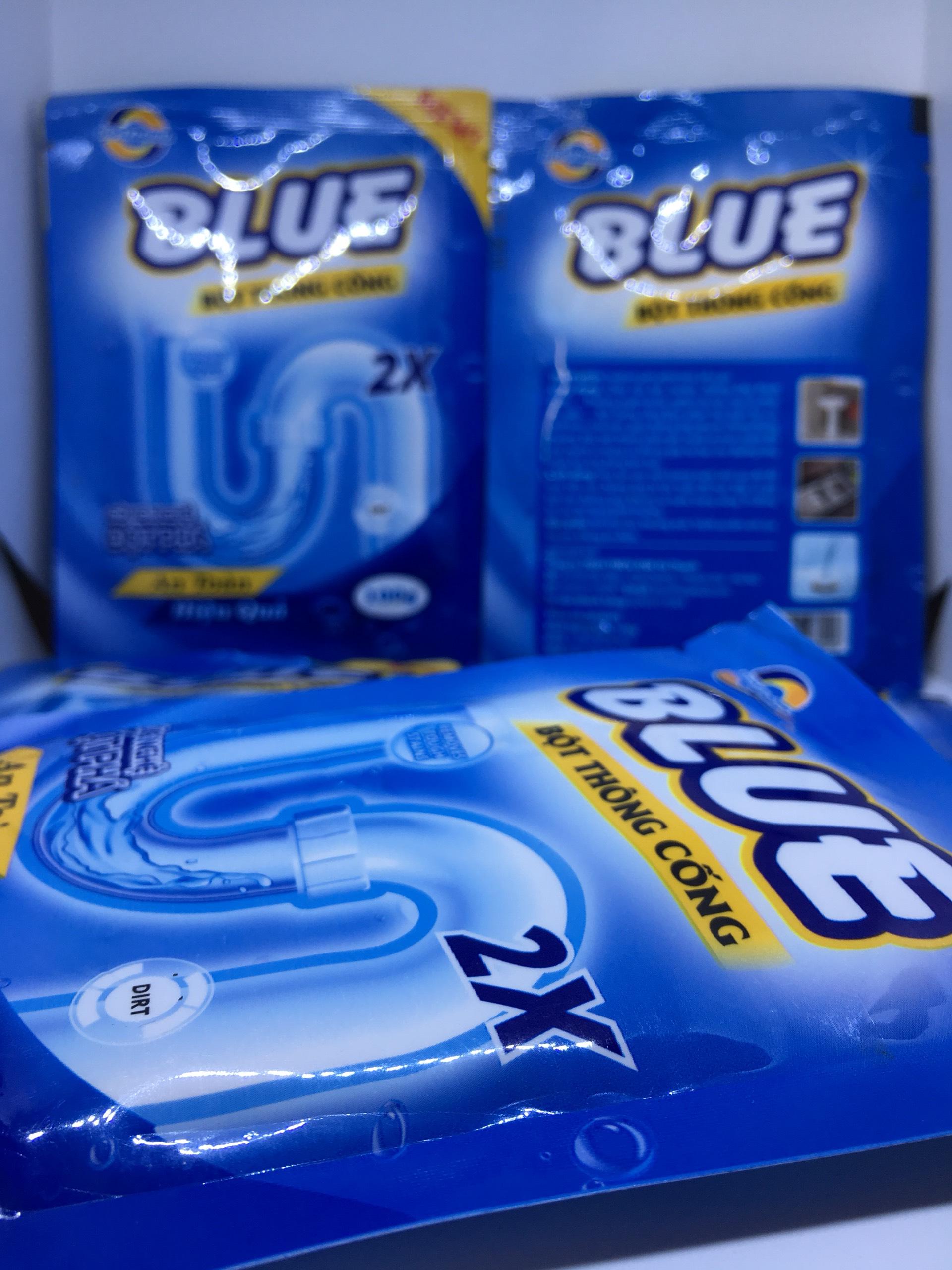 [Combo 10] Bột thông cống BLUE tẩy rửa siêu sạch theo công nghệ Hàn Quốc. Dung tích 100g. Abezo