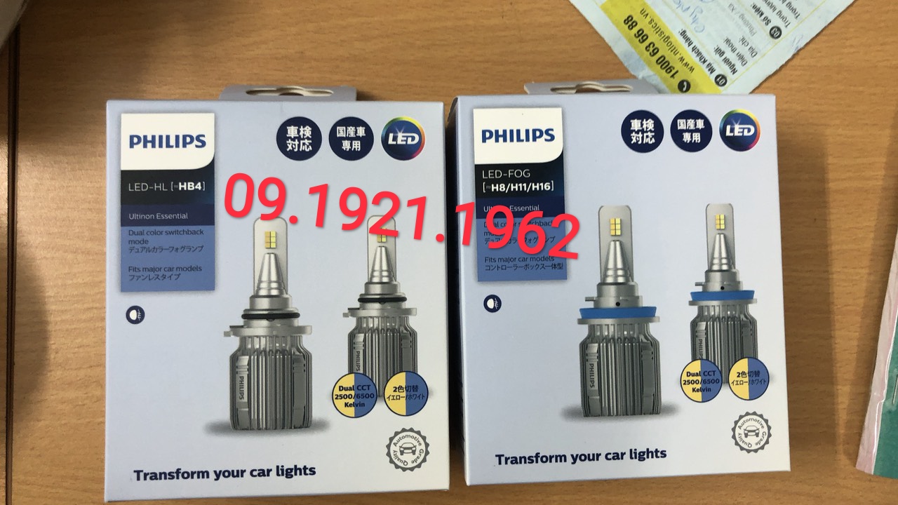 Bóng đèn gầm/sương mù Led Philips 2 chế độ Ultinon Essential Dual CCT