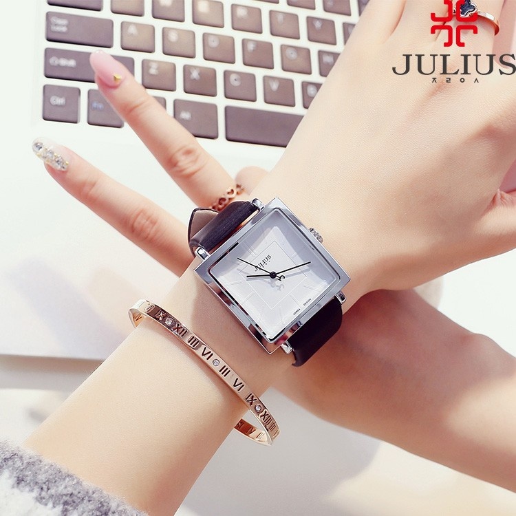 ĐỒNG HỒ NỮ JULIUS HÀN QUỐC MẶT VUÔNG JA-354