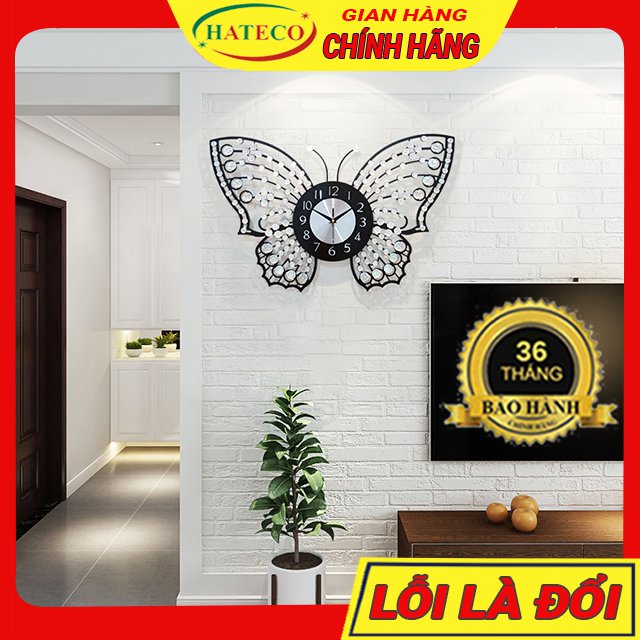 Đồng Hồ Treo Tường, Đồng hồ Trang Trí Treo Tường HATECO Hình Con Bướm TT691