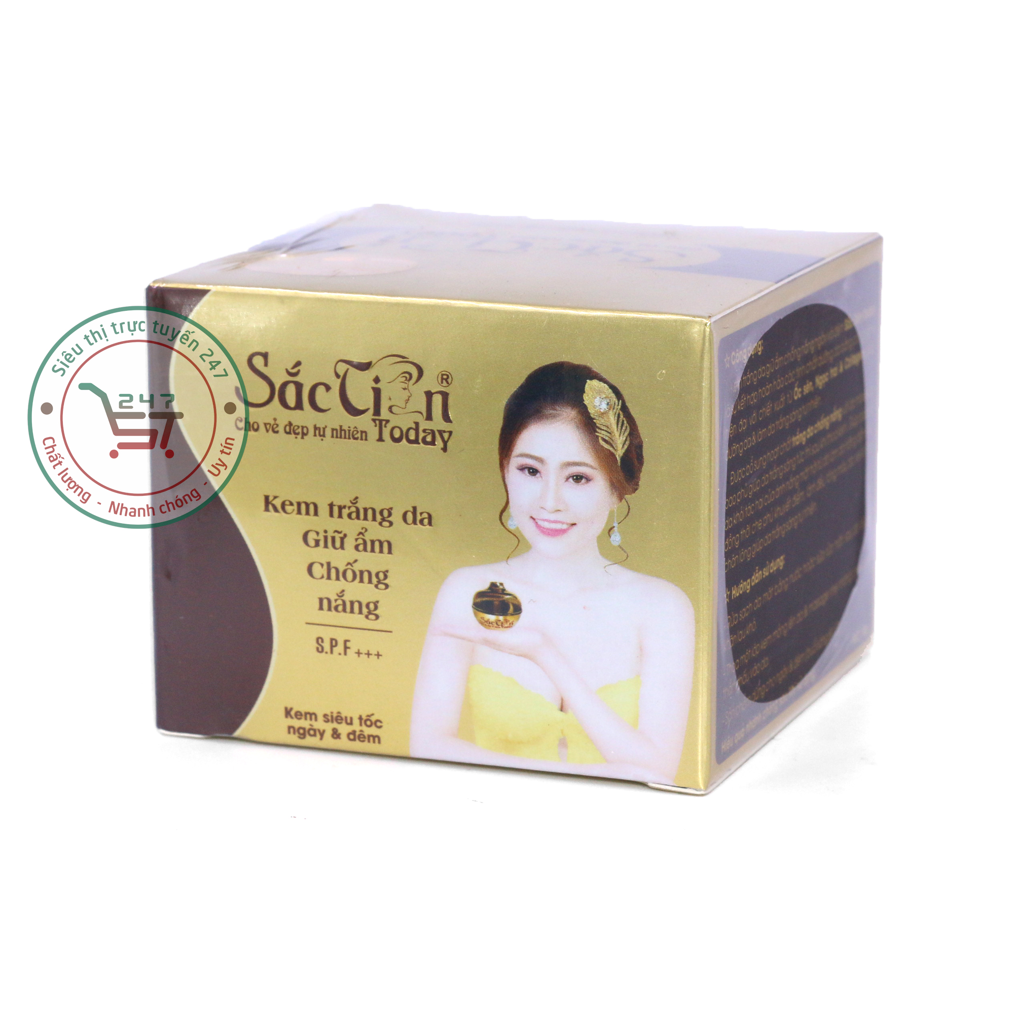 Kem dưỡng Trắng da mặt ngày và đêm Chống nắng Giữ ẩm Se khít lỗ chân lông Sắc Tiên today 18g 30g (Nâu-vàng)