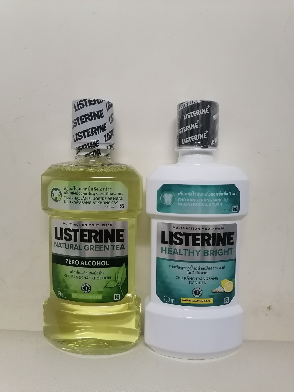 Nước súc miệng Listerine trắng răng/trà xanh 750ml
