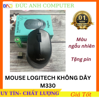 Chuột máy tính không dây Logitech M330 SILENT 2.4Ghz cổng USB Hàng Tặng kèm pin Bảo Hành 12 Tháng