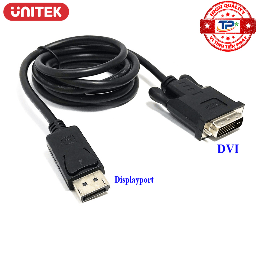 Cáp chuyển displayport sang dvi unitek y-5118ba to phân giải full hd
