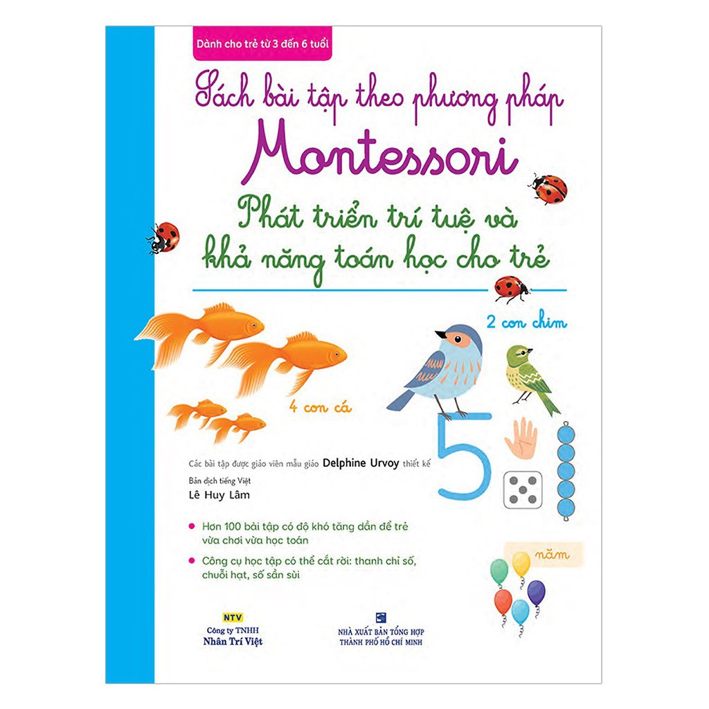 Ns minh tâm - sách - sách bài tập theo phương pháp montessori - phát triển trí tuệ và khả năng toán học cho trẻ