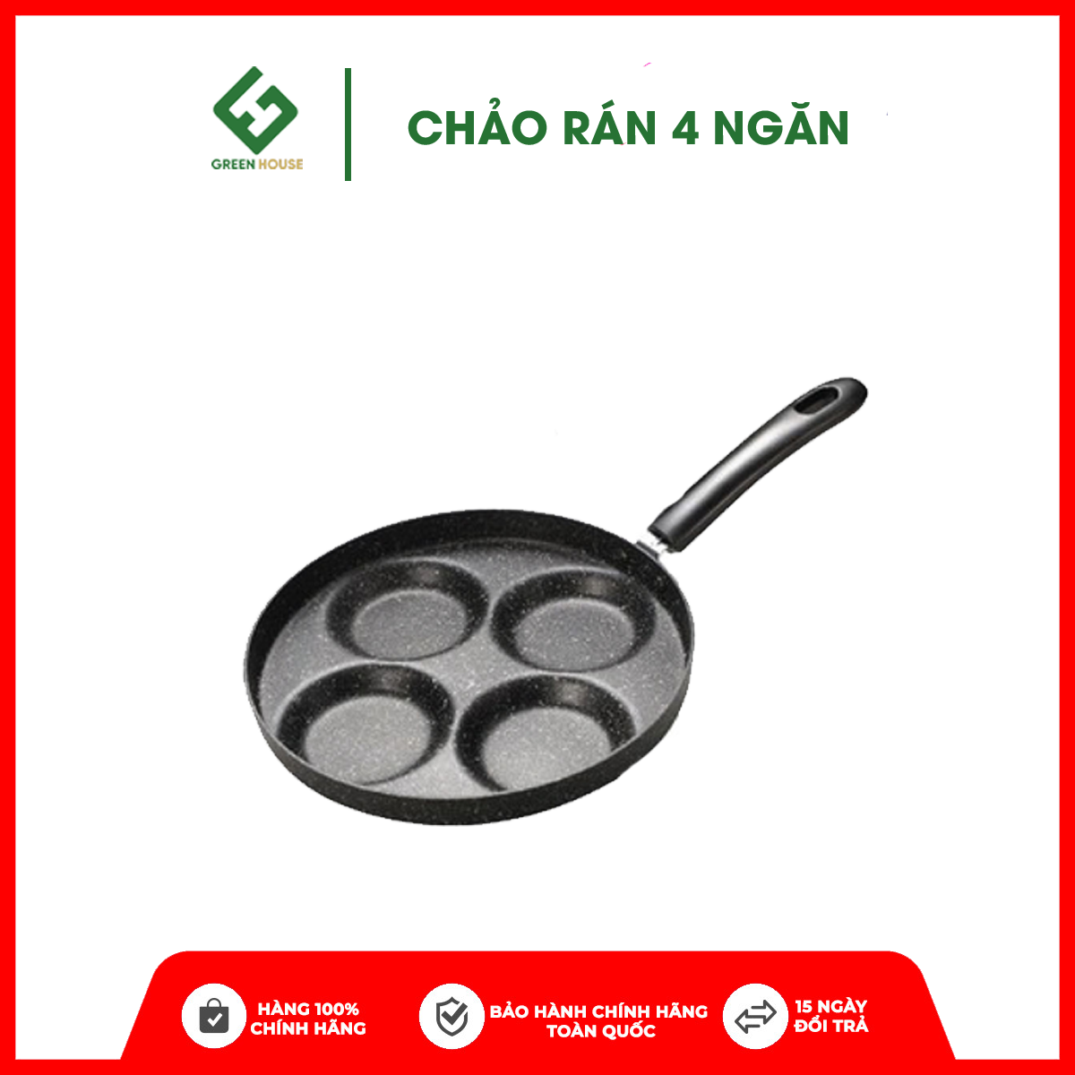 [THANH LÝ] Chảo Chống Dính 4 Ngăn Chính Hãng SSGP Chảo Chiên Trứng Siêu Tiện Lợi- Hơi móp nhẹ