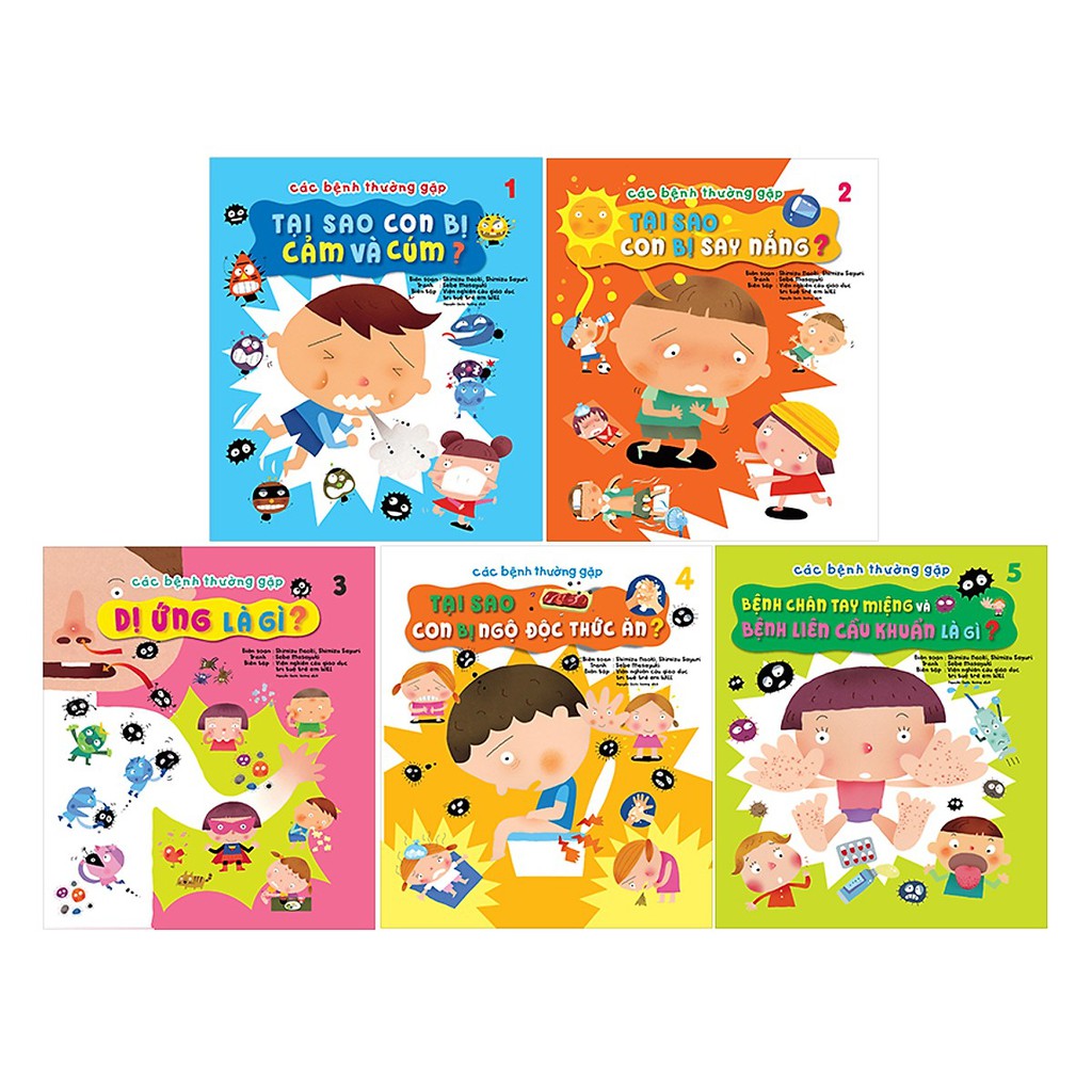 Sách - Combo 5 cuốn Các bệnh thường gặp - Mhbooks tặng sổ tay
