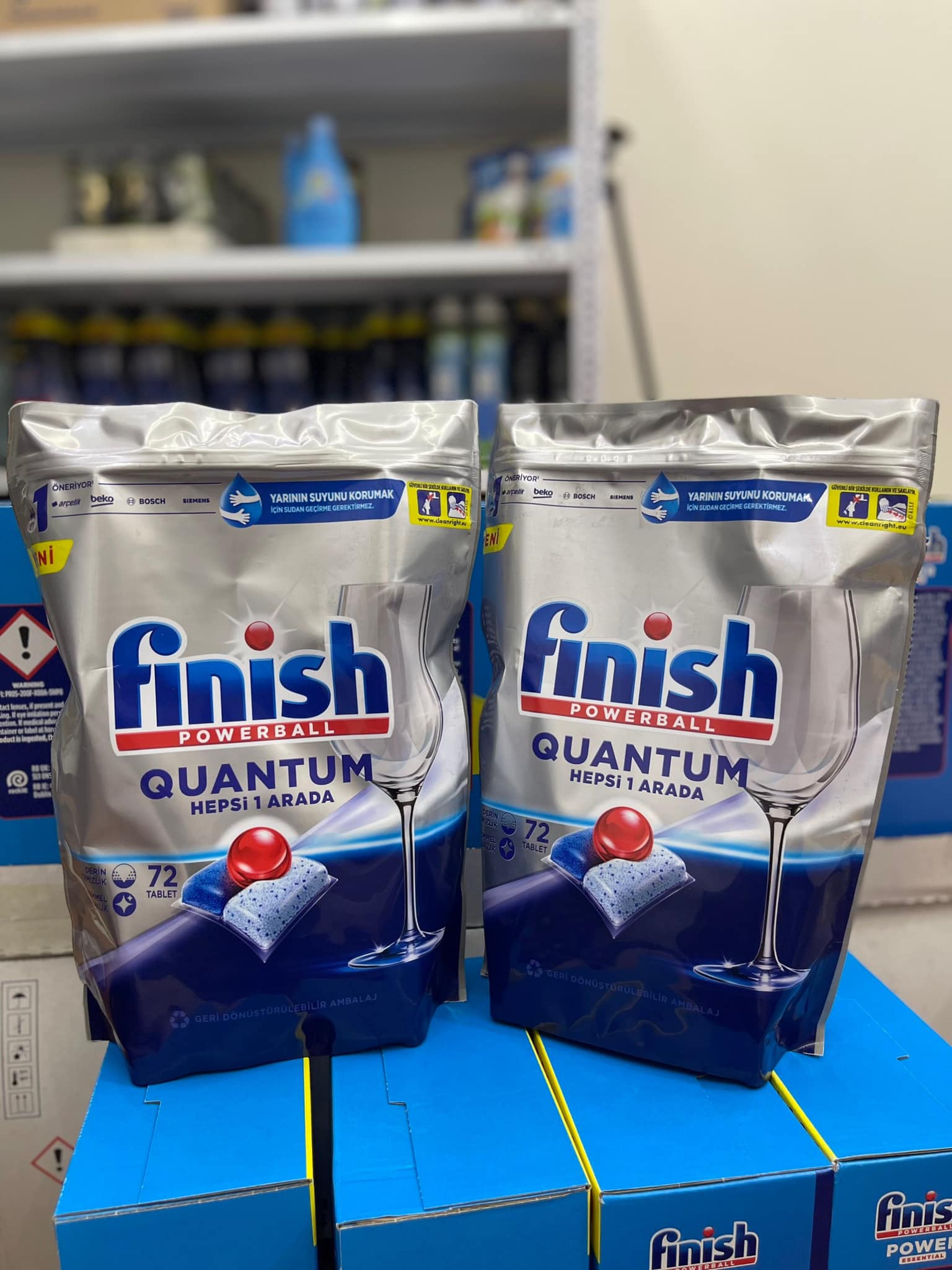 (SIÊU SẠCH) Viên rửa bát Finish Quantum cao cấp (72viên) + Tặng viên dùng thử