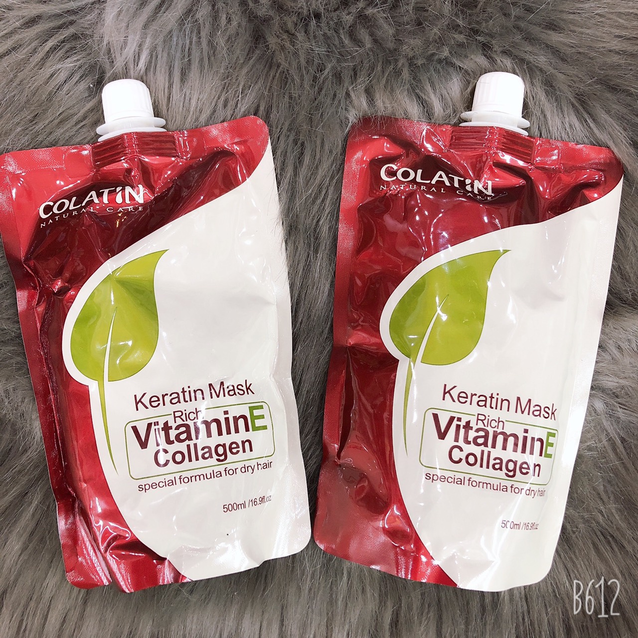 Hấp Túi phục hồi tóc hư tổn Colatin Vitamin E – Collagen Mask 500ml