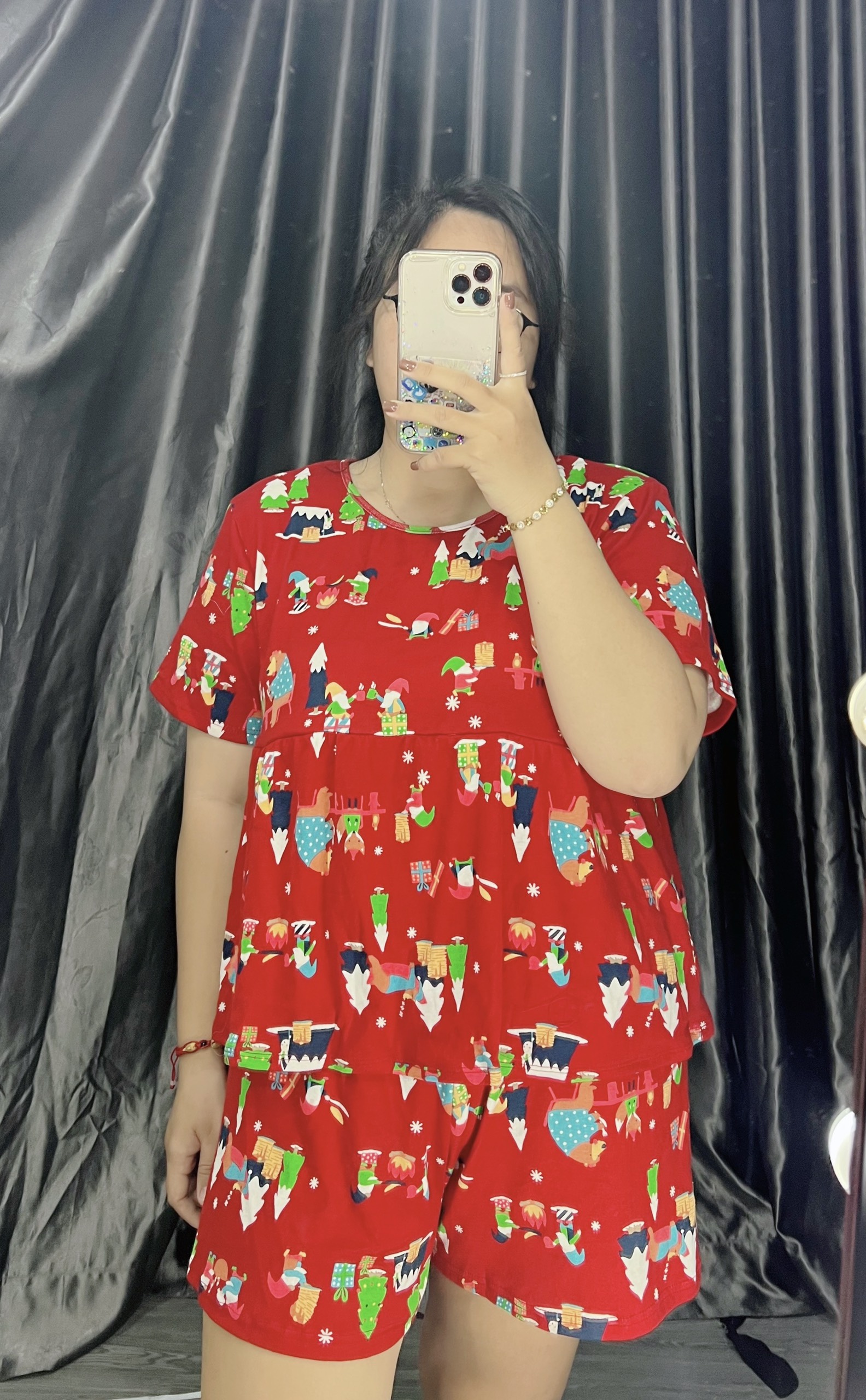 Đồ bộ đùi họa tiết chất thun cotton cao cấp- Phương Thúy Bigsize.
