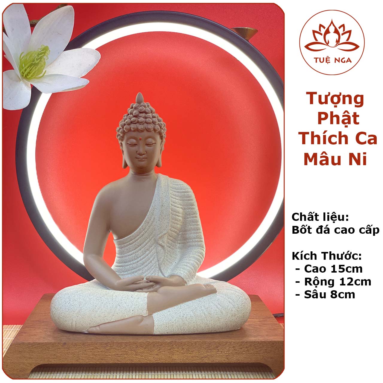 Tượng phật thích ca cao 15cm - tuệ nga