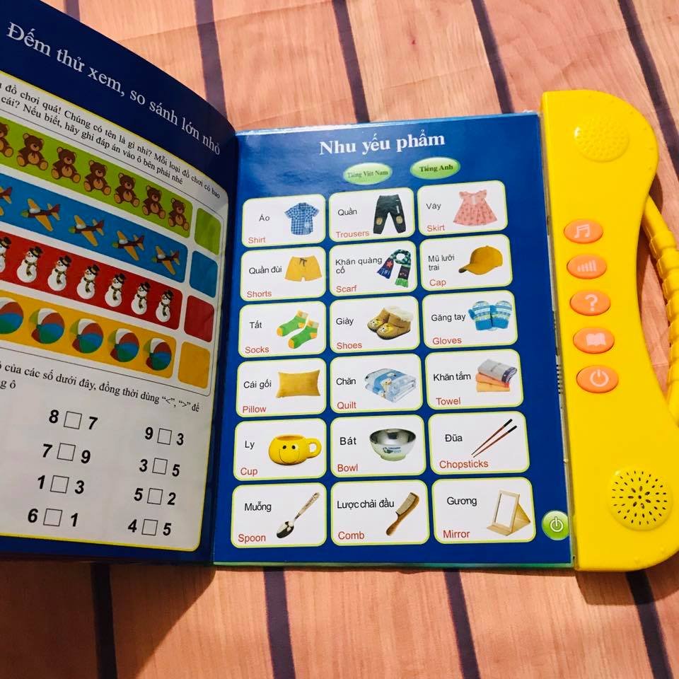 (HÀNG LOẠI 1) Sách Nói Điện Tử Song Ngữ Anh- Việt Giúp Trẻ Học Tốt Tiếng Anh (MẪU MỚI 2021) TĂNG KHẢ NĂNG NHẬN BIẾT CHO TRẺ (TẶNG KÈM BÚT XÓA)