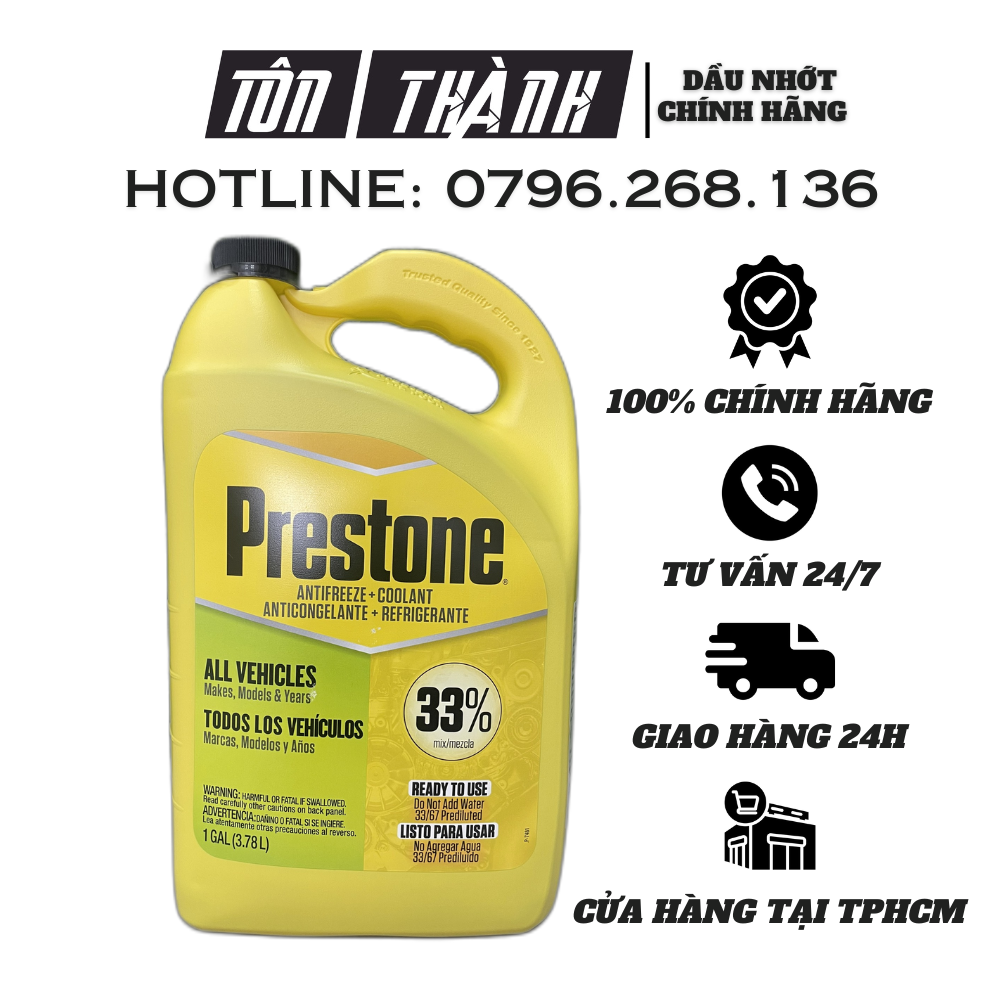 Nước làm mát động cơ cao cấp prestone màu xanh