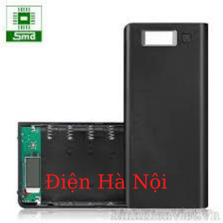 Khung sạc dự phòng 8 khe pin dùng pin 18650 (BOx đen, chưa pin ĐIỆN HÀ NỘI)