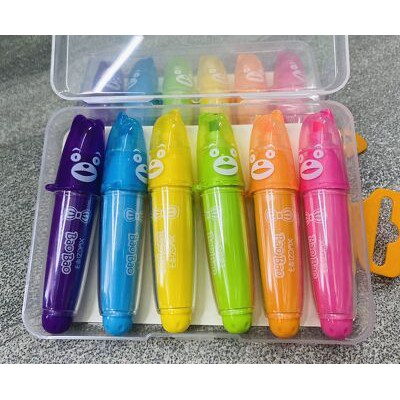 Bộ 6 bút dạ quang đánh dấu mini xinh xắn 735 _butmaydep