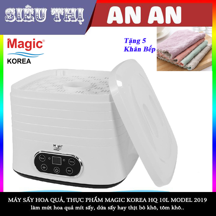 Máy sấy hoa quả, thực phẩm 10L MAGIC KOREA A-73 5 tầng sấy khô các loại thực phẩm công suất 240w  Bảo hành 12 tháng + Tặng 5 khăn lau bếp