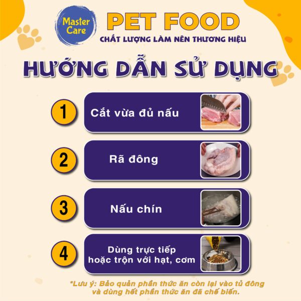 Thức ăn tươi đông lạnh cho chó mèo mastercare combo vip 2 đủ vị thức ăn cho chó tươi 4 vị - thịt xay đông lạnh rawfood