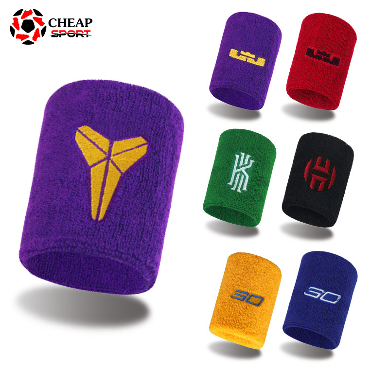 Băng Cổ Tay Bóng Rổ NBA Thấm Mồ Hôi Bảo Vệ Cổ Tay Khi Chơi Bóng Rổ Logo Kobe, Curry, King James, Jordan, Kyrie
