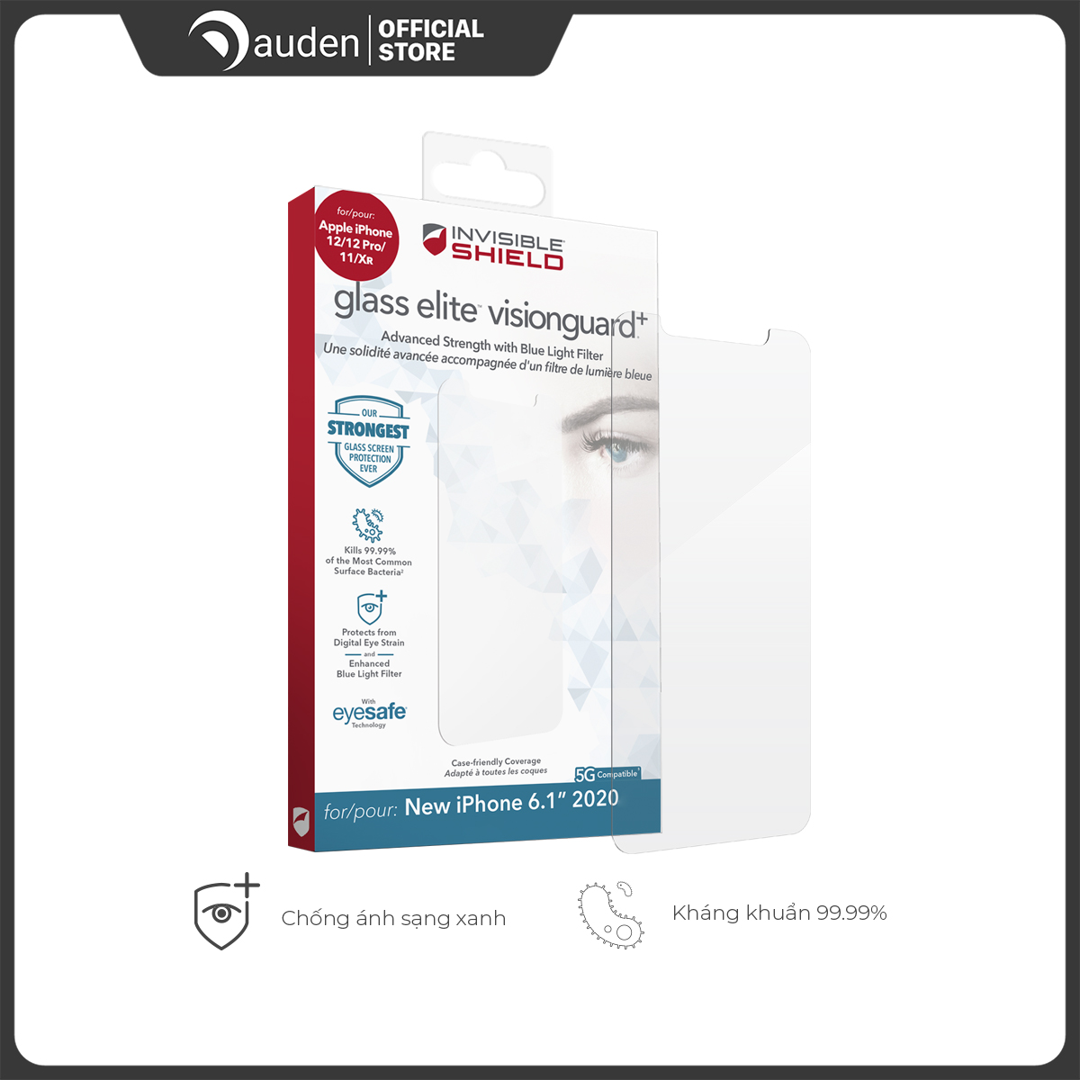 Miếng dán màn hình InvisibleShield Glass Elite VisionGuard iPhone 12 series - Dâu Đen Store