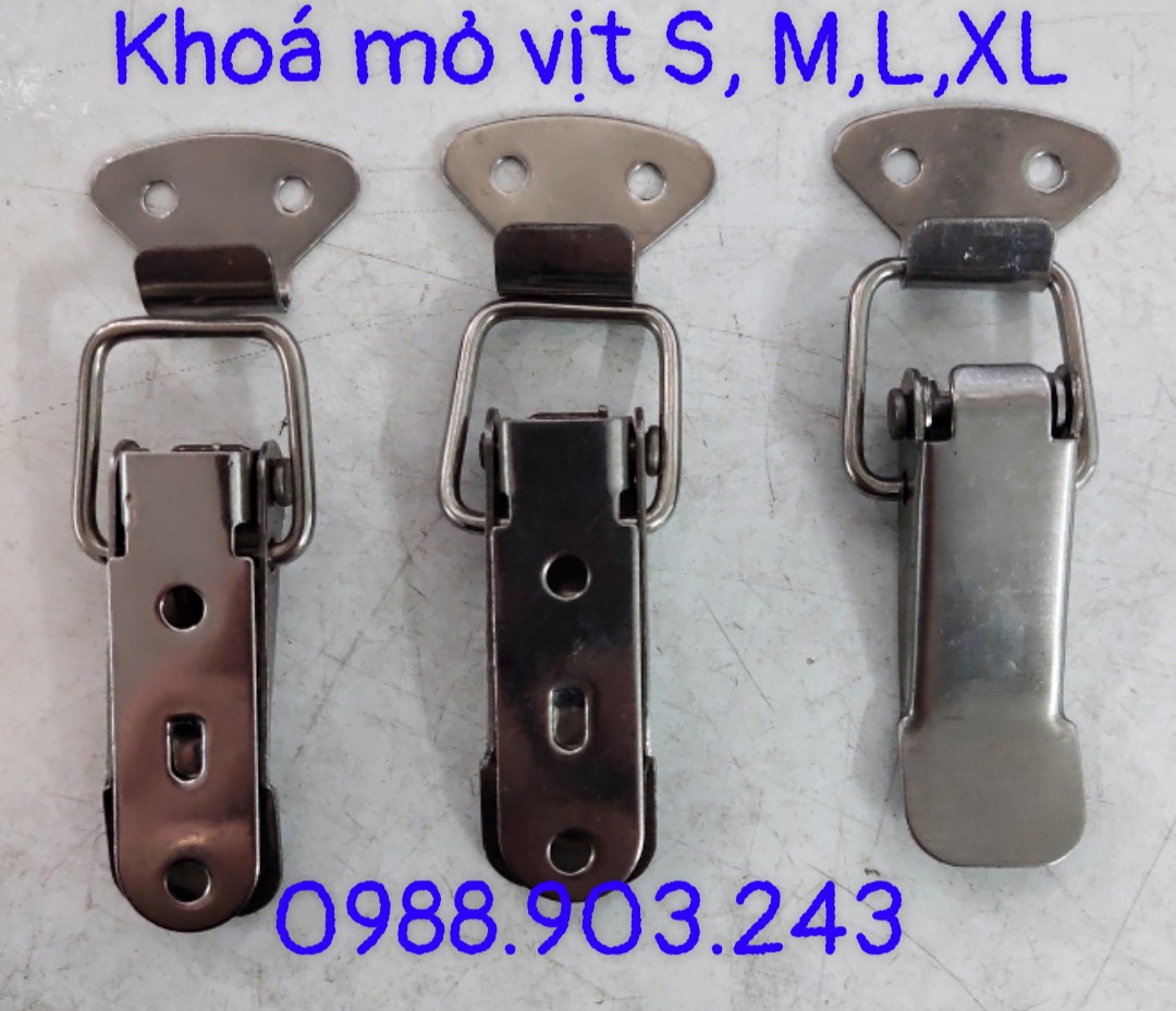 Khoá mỏ vịt inox 201 size s,m,l,xl