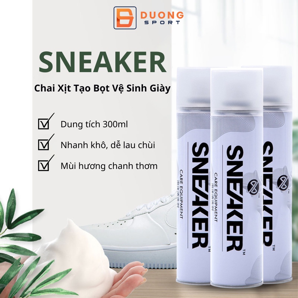 Chai Xịt Tạo Bọt Vệ Sinh Giày Sneaker, Bình Xịt Bọt Tuyết Giặt Khô Giày, Dung Dịch Vệ Sinh Giày Cao Cấp Ximo PK0201