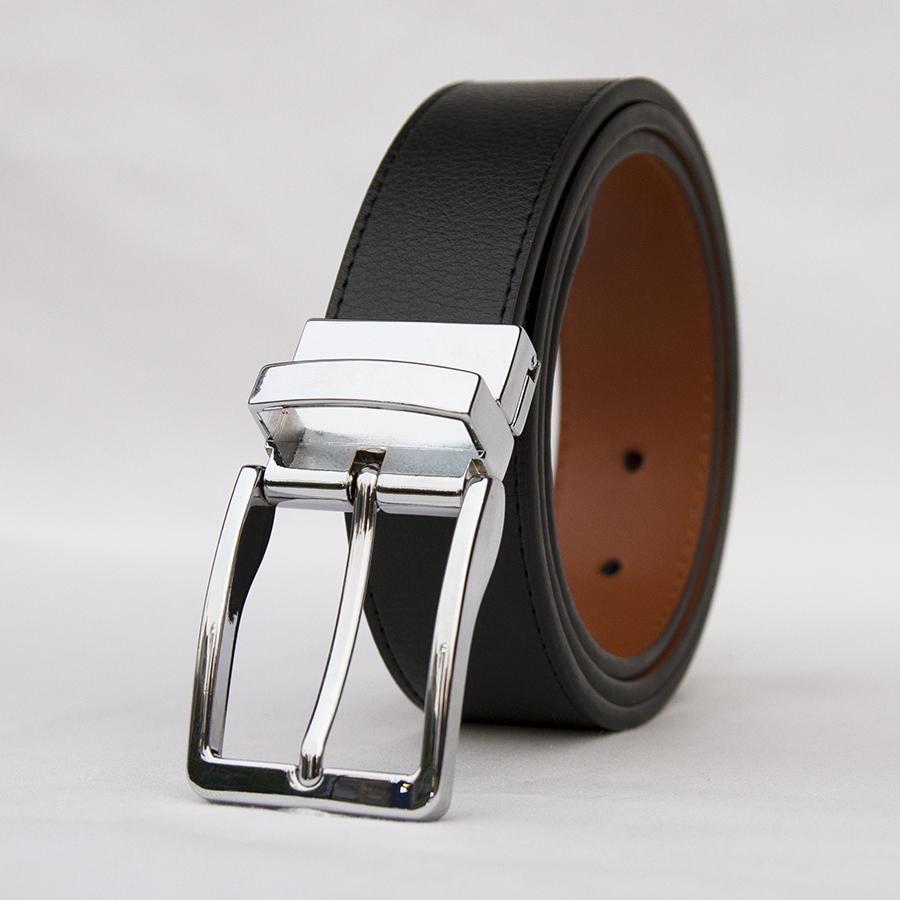 Thắt lưng nam, dây nịt nam, Da Bò Thật 100% Torino 118 (Dây 2 mặt đen, nâu) - Tặng đinh đục lỗ tiện lợi