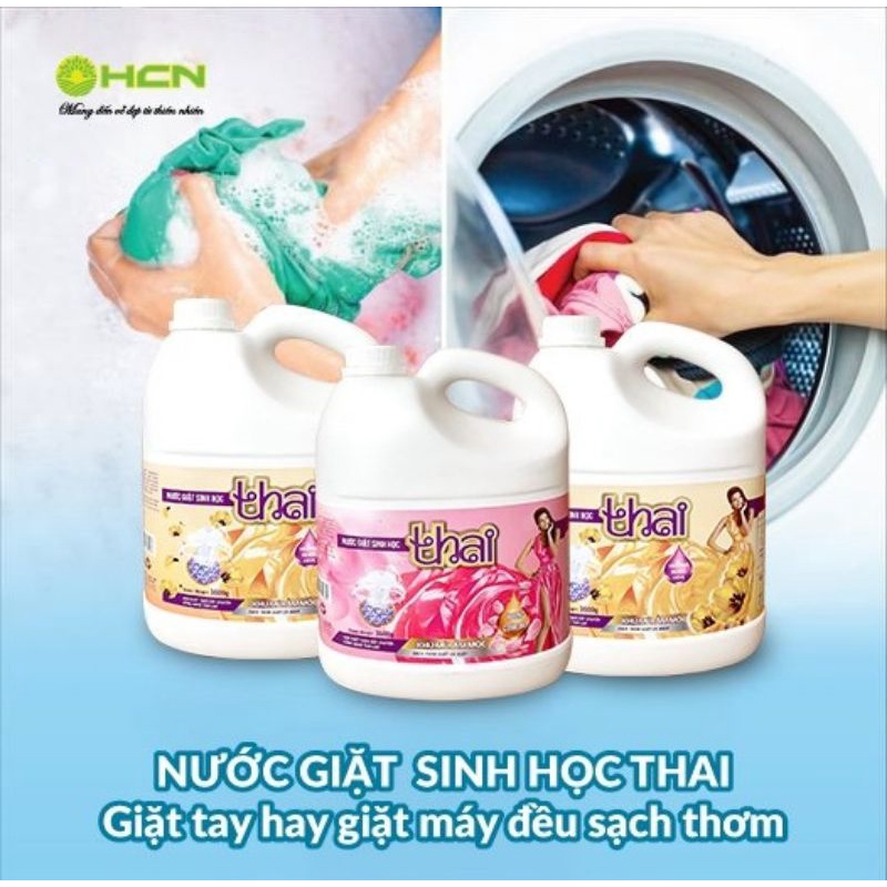 Thùng 4 can nước giặt sinh học thai khử mùi ẩm mốc mix mùi hương, 4 can x 3,6l