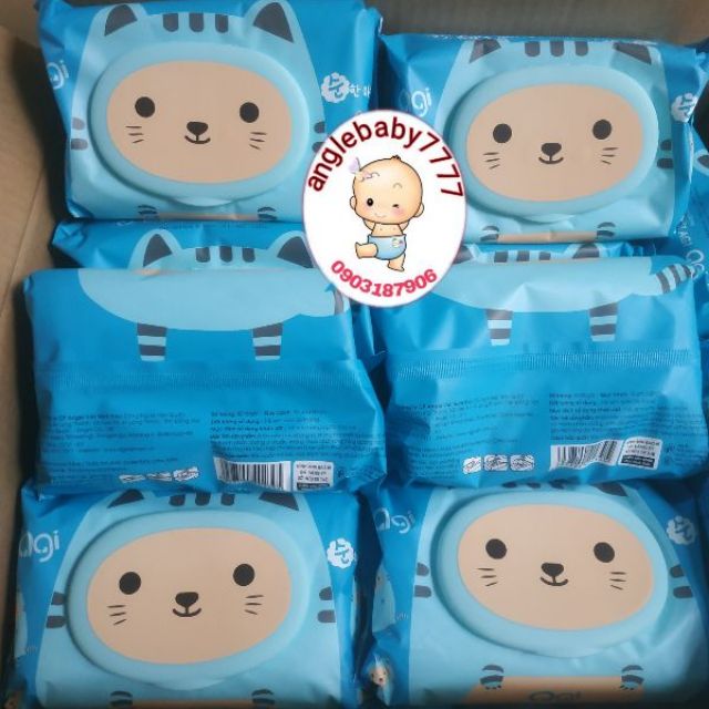 08 gói khăn ướt agi không mùi 80 tờ